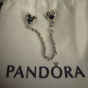 Pandora Silver Mickey and Minnie Mouse Chain Charm